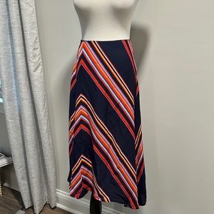 Tory Burch striped chiffon midi skirt